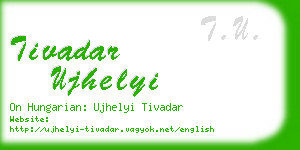 tivadar ujhelyi business card